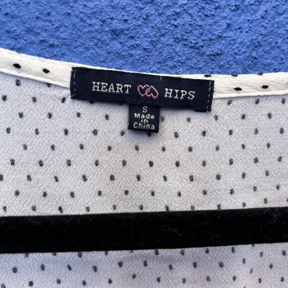 Heart Hips Polka Dot Romantic Cropped Top - Picture 3 of 6